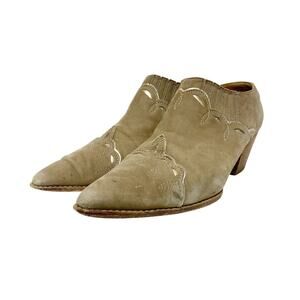 Vintage Studio Paolo Womens Size 9 Tan Western Ankle Boots Shooties